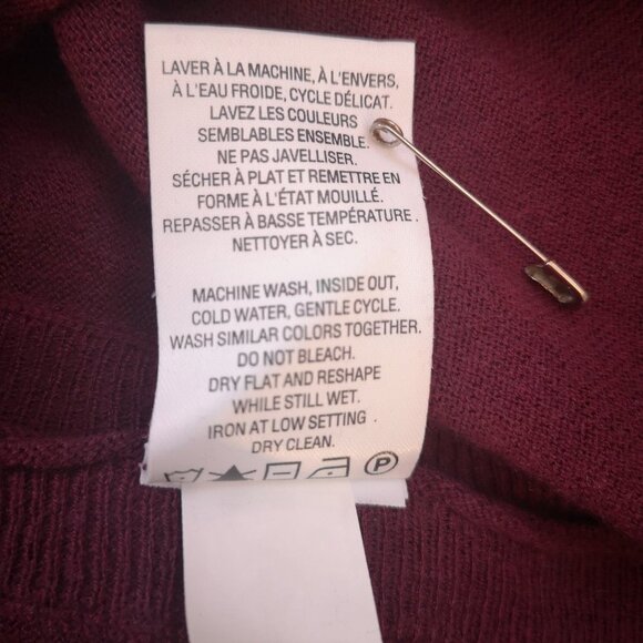 Reitmans Ladies Size Small Long Sleeves Lightweight Burgundy Sweater - Picture 6 of 10